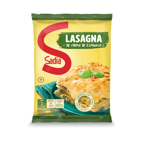 Lasagna de Crema de Espinaca